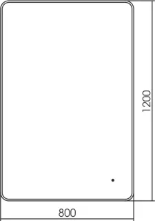 Зеркало с подсветкой ArtMax Siena AM-SieS-1200-800-DS-F 120 см чёрный